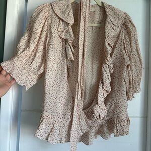 Dôen Ruffle Blouse - Cream